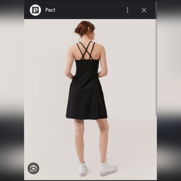 NWT Pact organic strappy back fit and flare dress size small - Picture 3 of 4